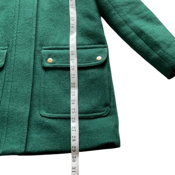 J.Crew Mercantile Vail Wool Blend Parka in Academic Green, size 0 - Picture 11 of 14
